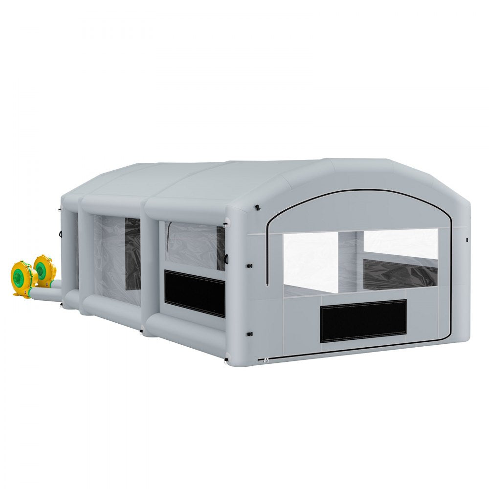 Vevor Inflatable Paint Booth 26 x 15 x 10' Portable Spray Booth for Mid-Size Pickup & Furniture Gray New
