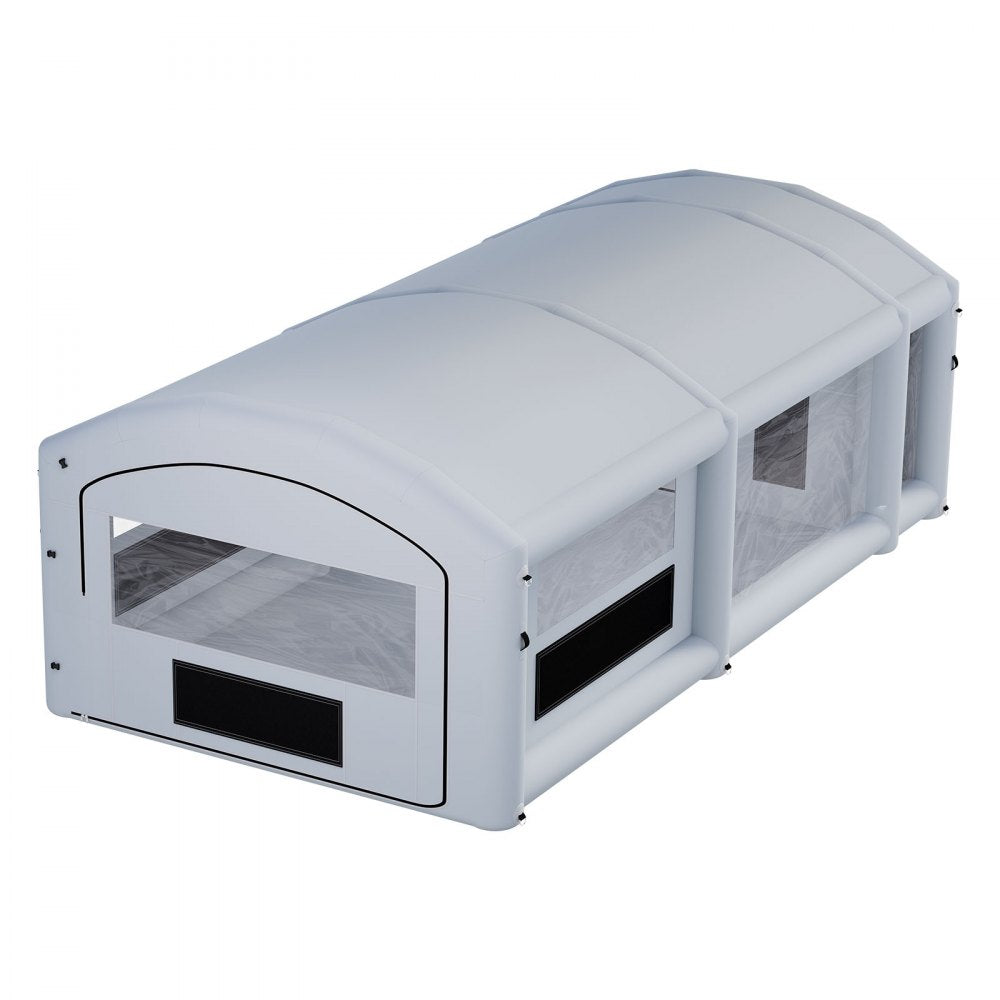 Vevor Inflatable Paint Booth 28' x 15' x 10' Portable Spray Booth with Dual Blowers Gray New