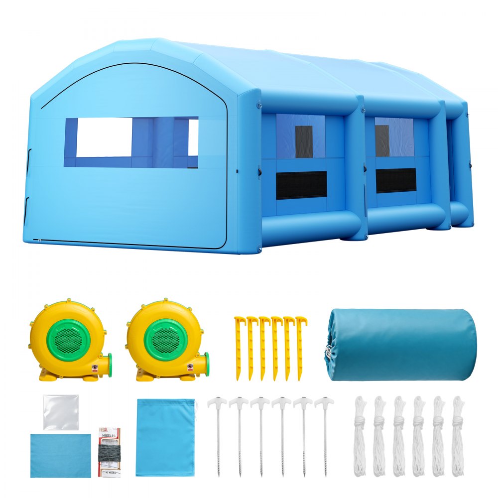 Vevor Inflatable Paint Booth 33 x 20 x 13' Portable Spray Booth with Changing Area New