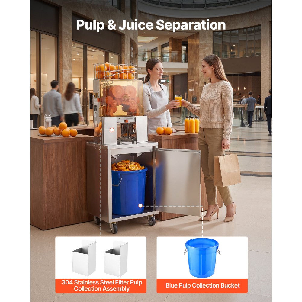 Vevor Base Cabinet Movable Orange Juicer Cabinet New