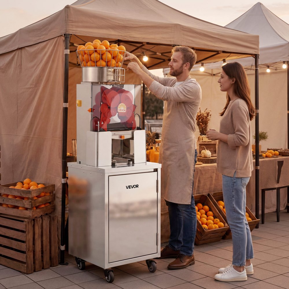 Vevor Base Cabinet Movable Orange Juicer Cabinet with Swivel Casters New