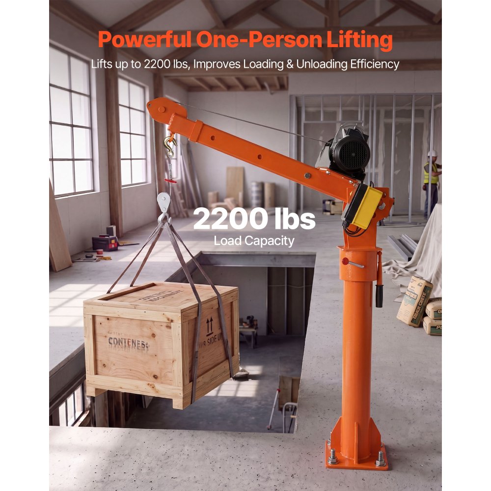 Vevor Truck Crane Electric Pickup Bed Jib Hoist 2200 lbs New
