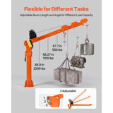 Vevor Truck Crane Electric Pickup Bed Jib Hoist 2200 lbs New