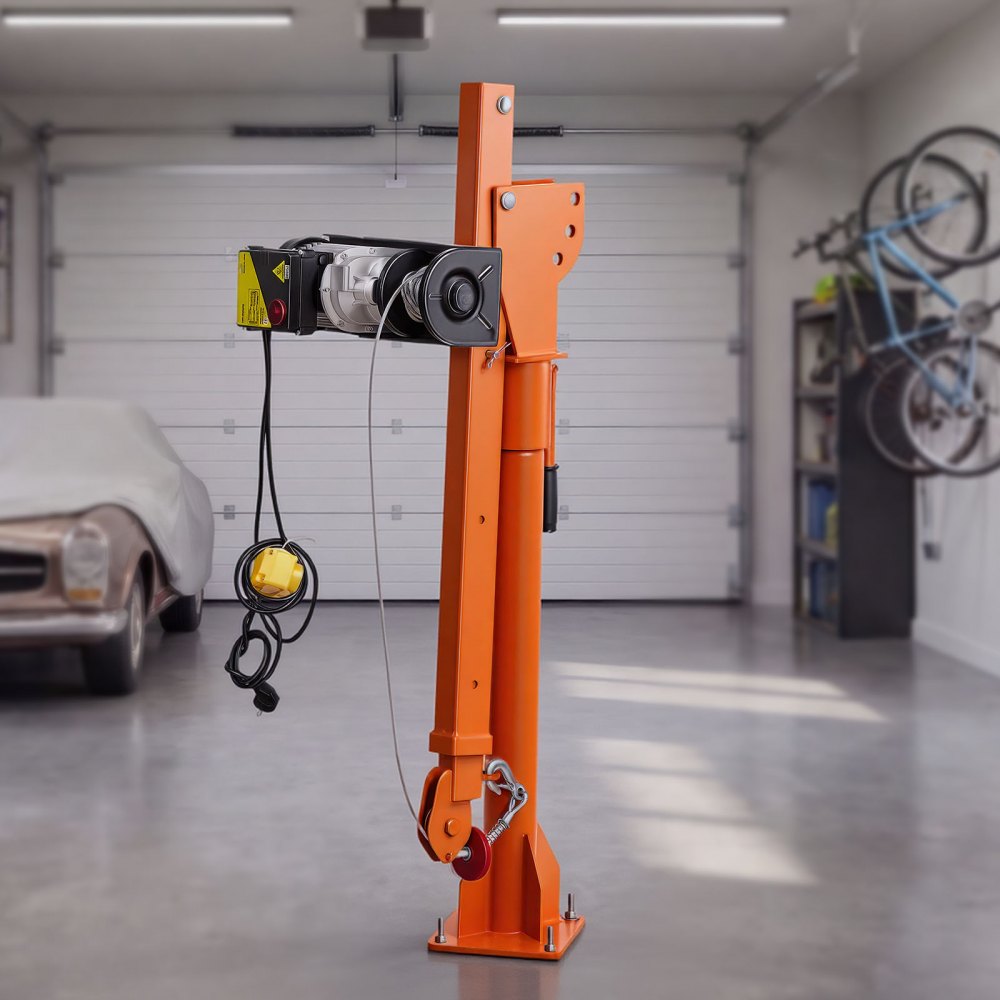 Vevor Pickup Truck Crane Electric 1100 lbs Foldable Jib Hoist New