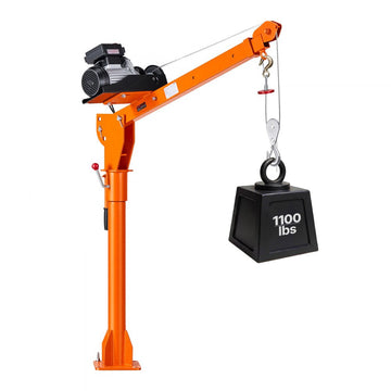 Vevor Pickup Truck Crane Electric 1100 lbs Foldable Jib Hoist New