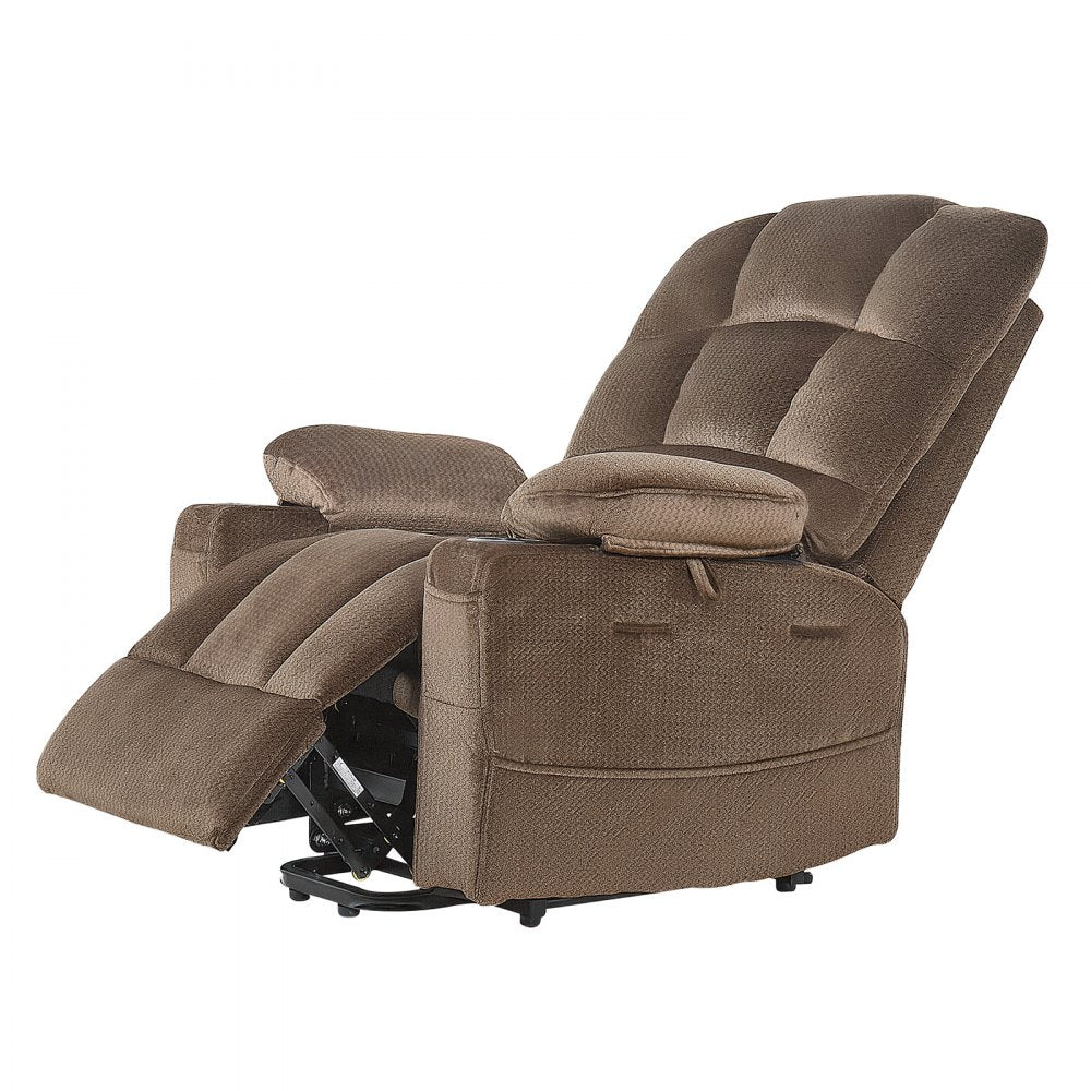Vevor Power Lift Recliner Chair Dual Motor Heat & Massage Brown New
