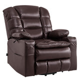 Vevor Recliner Chair Power Lift Triple-Motor Heat & Massage Brown New