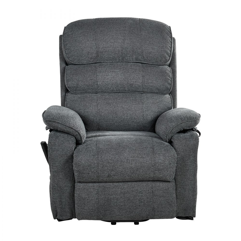 Vevor Recliner Chair Power Lift Dual Motor Heat Massage Dark Gray New