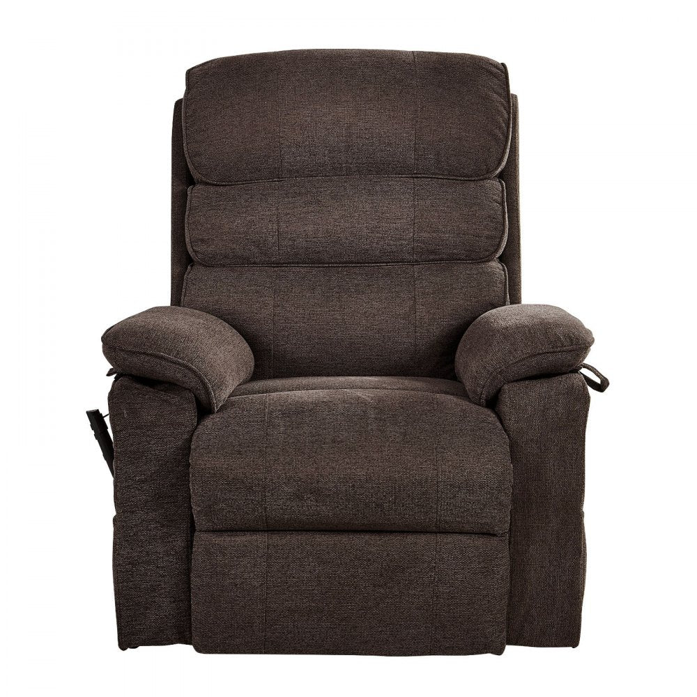 Vevor Recliner Chair Power Lift Recliner Dual Motor Heat and Massage Brown New