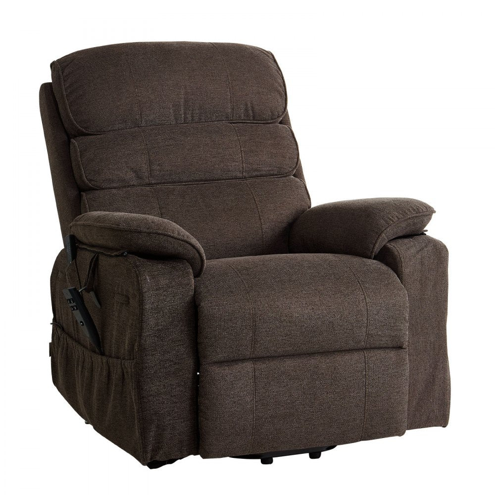Vevor Recliner Chair Power Lift Recliner Dual Motor Heat and Massage Brown New