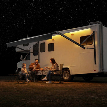 Vevor Electric Retractable RV Awning Motorized Complete Kit 15.06' Gradient Black New