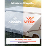Vevor Electric Retractable RV Awning Motorized Complete Kit 21' Gradient Gray New