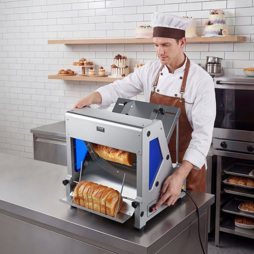 Vevor Bread Slicer Electric Countertop 12 mm Commercial Bread Cutting Machine New
