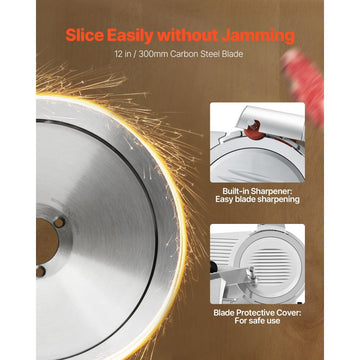 Vevor Meat Slicer Commercial 12" Electric Food Cutter New