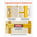 Vevor Cylinder Storage Cabinet 30" x 30" x 70.3" 8-Cylinder 4-Tier Yellow Carbon Steel New