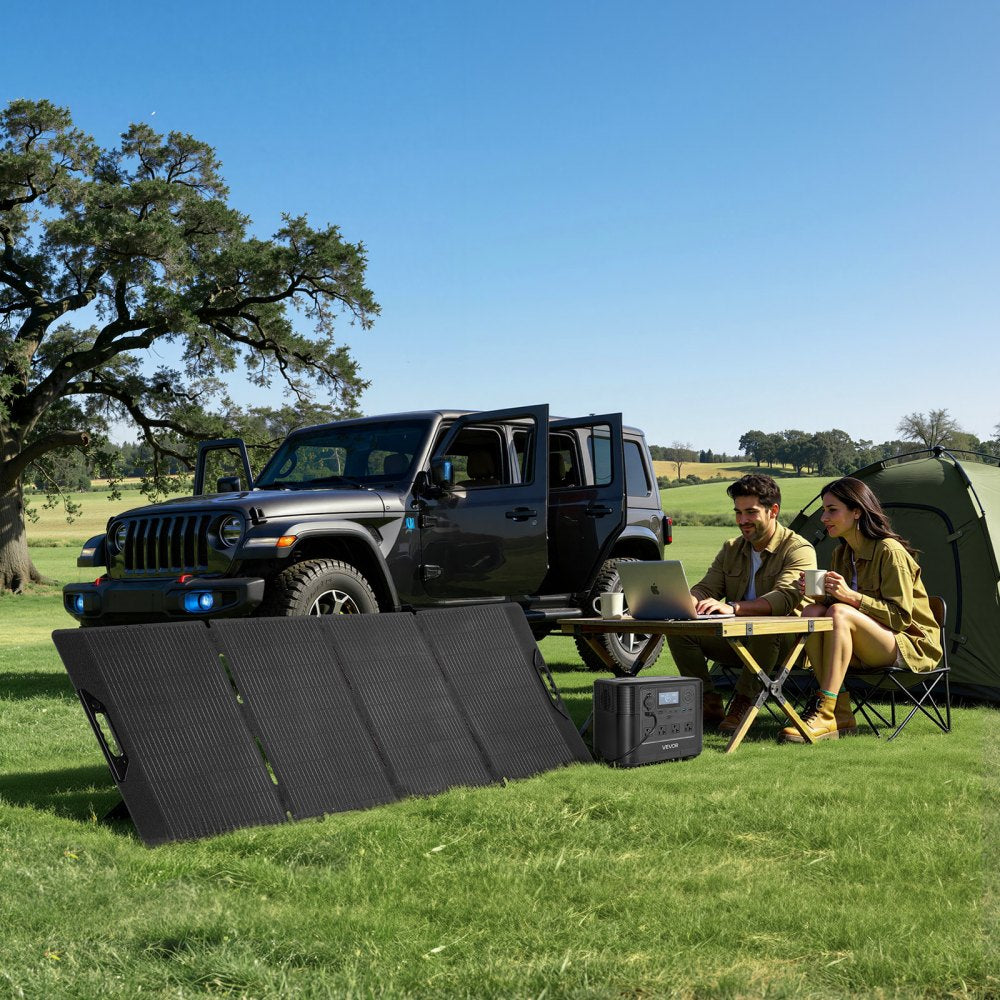 Vevor Portable Power Station 1200W 806Wh with 200W Solar Panel New