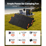 Vevor Portable Power Station 3000W 3072Wh Solar Generator with 2 200W Solar Panels New