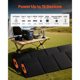 Vevor Portable Power Station 3000W 3072Wh Solar Generator with 2 200W Solar Panels New