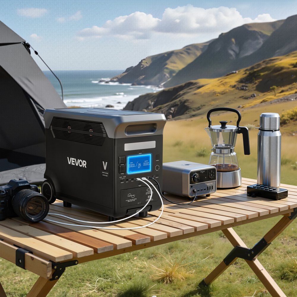 Vevor Portable Power Station 3000W 3072Wh LiFePO4 Battery Backup New