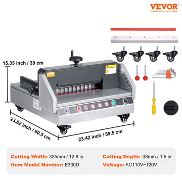 Vevor Electric Paper Cutter Desktop Button-Control Paper Trimmer 13" New