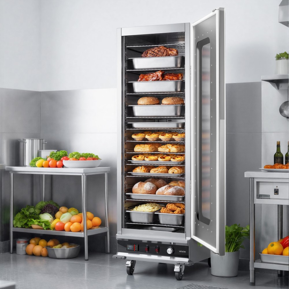 Vevor Food Warmer 16-Tier Commercial Warming Cabinet with Glass Door New