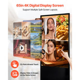 Vevor Digital Signage Display 65" 4K Floor Stand Touchscreen Advertising Kiosk New