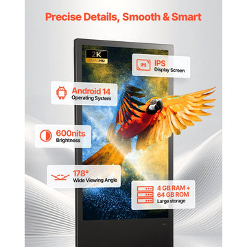 Vevor Digital Signage Floor Standing Advertising Display Kiosk 43" Indoor LCD WiFi HDMI USB Android 14 Non-Touch New