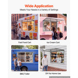 Vevor Concession Window 48" x 36" Aluminum Alloy Service Window for Food Truck with 2 Sliding Acrylic Windows New