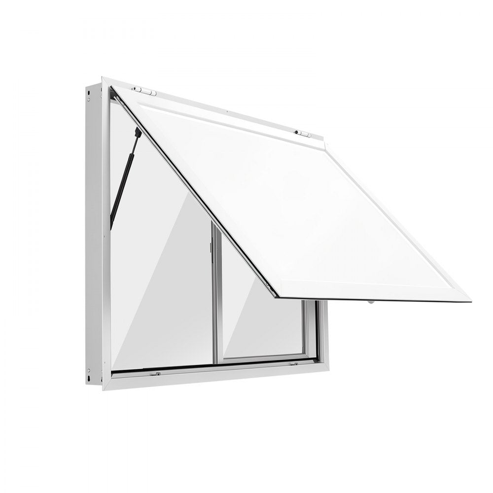 Vevor Concession Window 48" x 36" Aluminum Alloy Service Window for Food Truck with 2 Sliding Acrylic Windows New