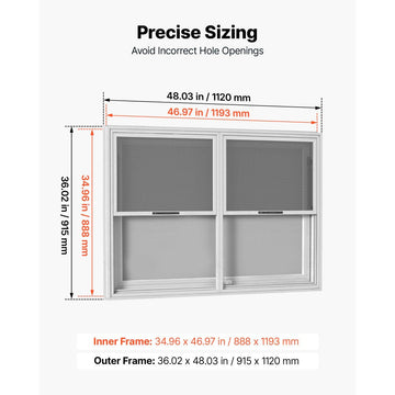 Vevor Concession Window 48" x 36" Aluminum Alloy Service Window New
