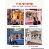 Vevor Concession Window 60" x 36" Aluminum Alloy Service Window for Food Truck with 4 Sliding Acrylic Windows New