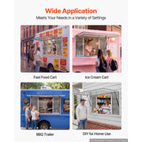 Vevor Concession Window 60" x 36" Aluminum Alloy Frame Service Window for Food Truck with 4 Sliding Screen Windows New