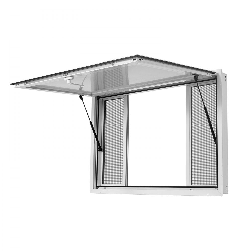 Vevor Concession Window 60" x 36" Aluminum Alloy Frame Service Window for Food Truck with 4 Sliding Screen Windows New