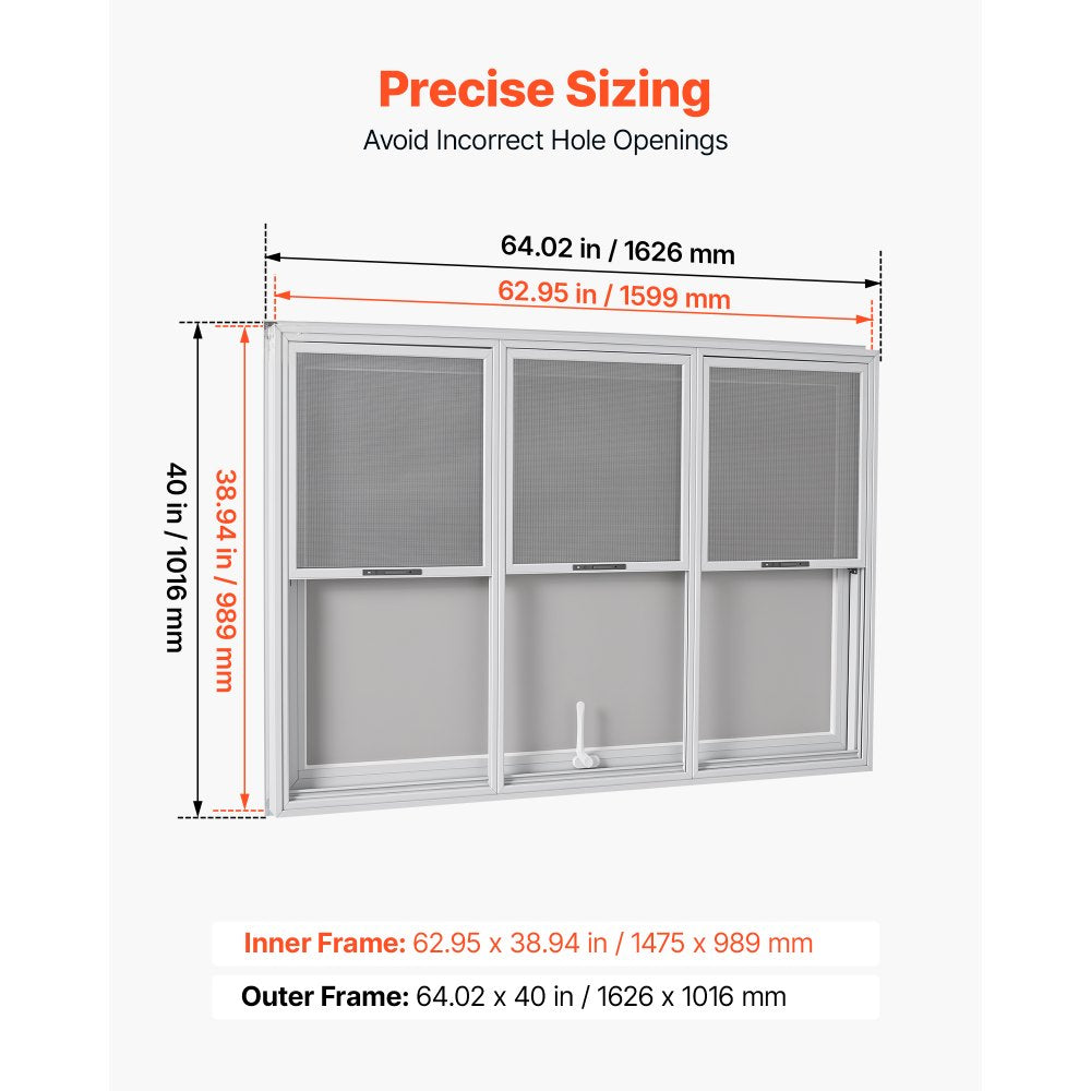 Vevor Concession Window 64" x 40" Aluminum Alloy Service Window for Food Truck New