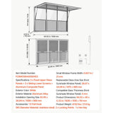 Vevor Concession Window 64" x 40" Aluminum Alloy Service Window for Food Truck New