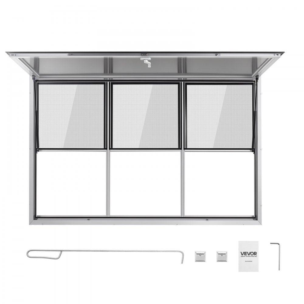 Vevor Concession Window 64" x 40" Aluminum Alloy Service Window for Food Truck New