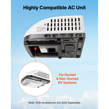 Vevor RV Air Conditioner 13,500 BTU 120V Ducted or Non-Ducted Rooftop AC Unit White New