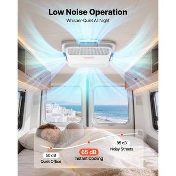 Vevor RV Air Conditioner 15,000 BTU 120V Ducted or Non-Ducted Rooftop AC White New