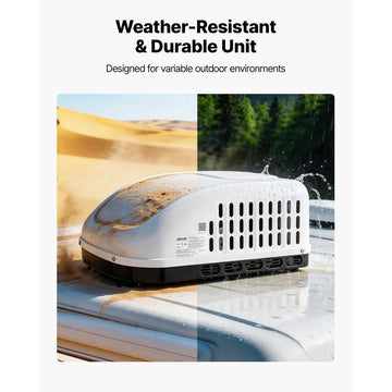 Vevor RV Air Conditioner 15,000 BTU 120V Ducted or Non-Ducted Rooftop AC White New