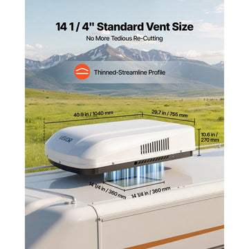 Vevor RV Air Conditioner 15,000 BTU Ducted Rooftop Heat Pump AC Unit White New