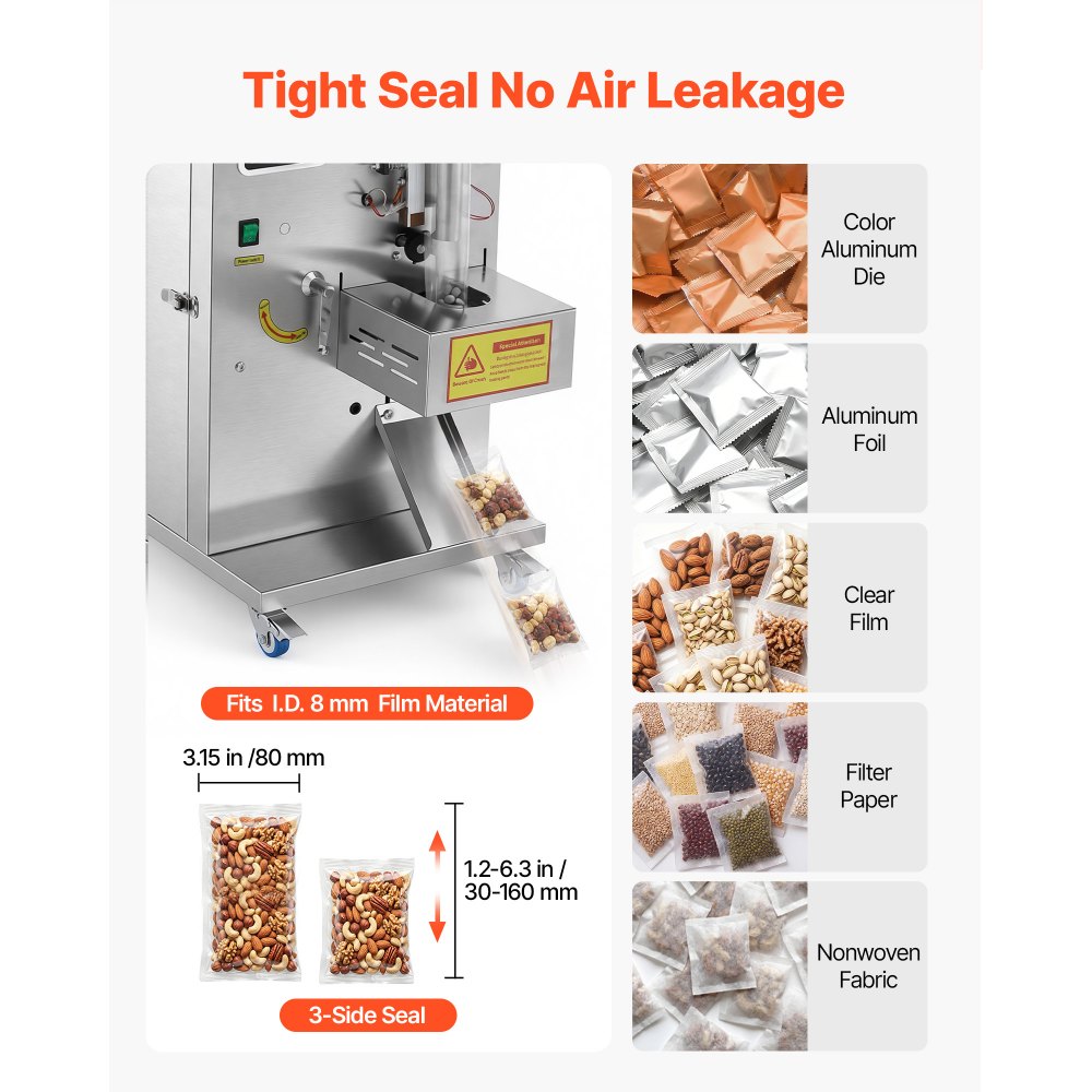 Vevor Powder Filling and Sealing Machine Automatic Particle Granule Packaging Machine New