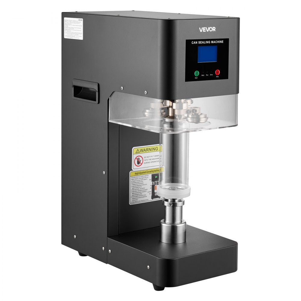 Vevor Can Sealer Machine Automatic Commercial Soda Can Sealing Machine 2.17" Black New
