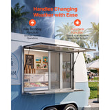 Vevor Concession Window Folding Shelf 48" x 36" Aluminum Alloy Service Window for Food Truck New