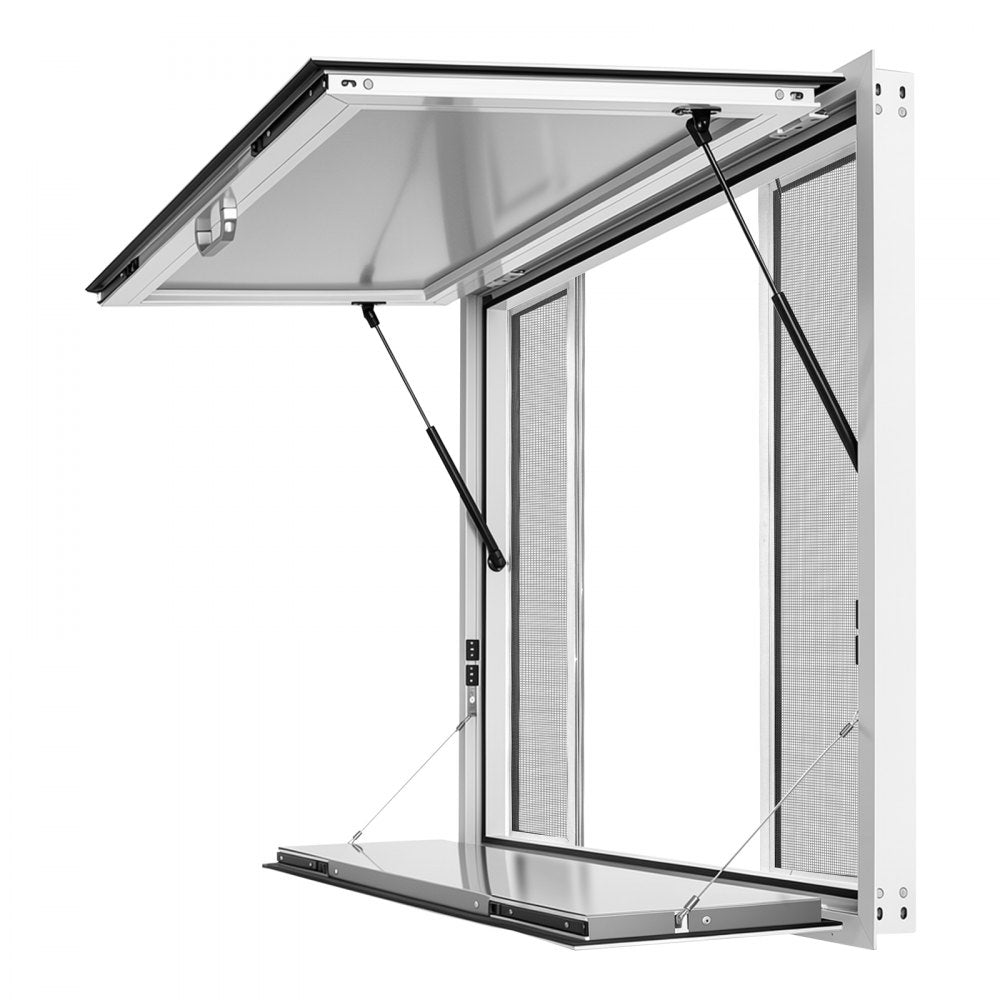 Vevor Concession Window Folding Shelf 48" x 36" Aluminum Alloy Service Window for Food Truck New