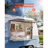 Vevor Concession Window 48" x 36" Aluminum Alloy Service Window for Food Truck with Folding Shelf New