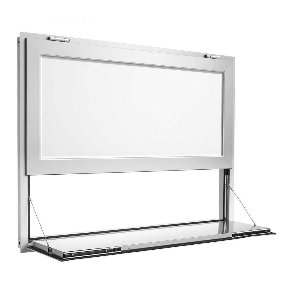 Vevor Concession Window 48" x 36" Aluminum Alloy Service Window for Food Truck with Folding Shelf New