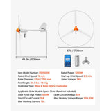 Vevor Wind Turbine Generator 1200W 24V 3-Blade Kit with Wind/Solar Hybrid Controller New
