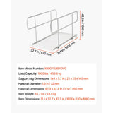Vevor Wheelchair Ramp with Handrails 71.1" x 32.7" Aluminum Portable Threshold Ramp New