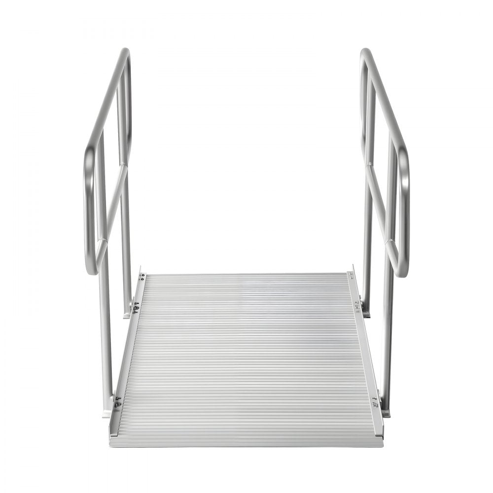 Vevor Wheelchair Ramp with Handrails 71.1" x 32.7" Aluminum Portable Threshold Ramp New