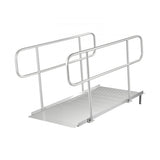 Vevor Wheelchair Ramp with Handrails 71.1" x 32.7" Aluminum Portable Threshold Ramp New